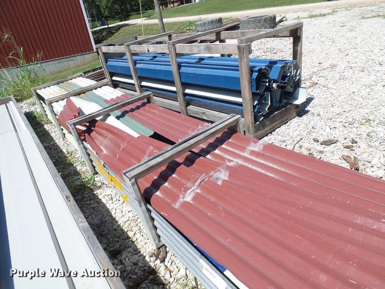 image for item DG2028 (13) crates of sheet metal and accessories