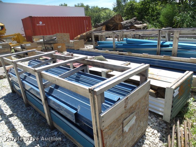image for item DG2028 (13) crates of sheet metal and accessories