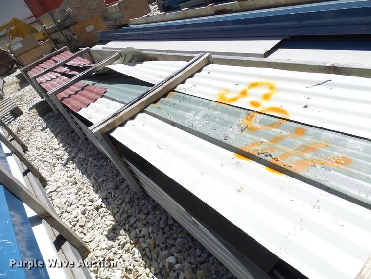 image for item DG2028 (13) crates of sheet metal and accessories