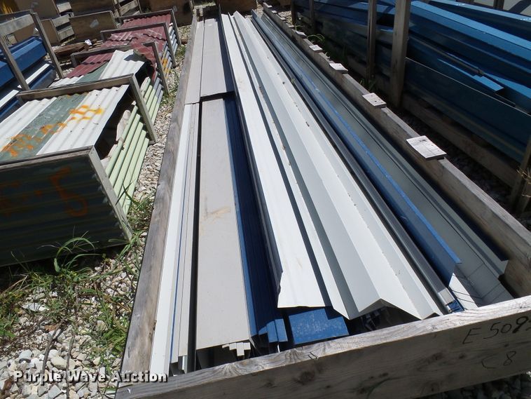 image for item DG2028 (13) crates of sheet metal and accessories