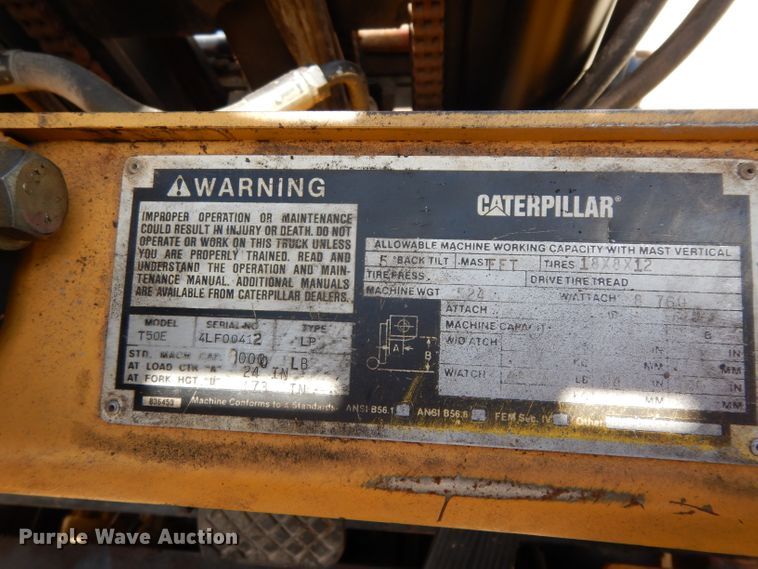 image for item DG6873 Caterpillar T50E  forklift