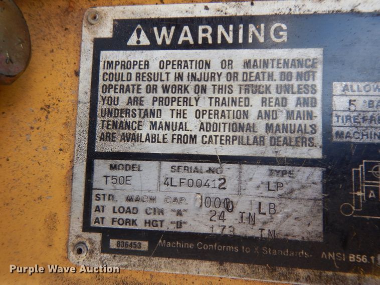 image for item DG6873 Caterpillar T50E  forklift