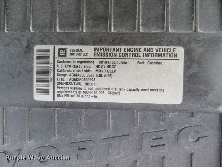 image for item DH1114 2010 Chevrolet Express G3500  box truck