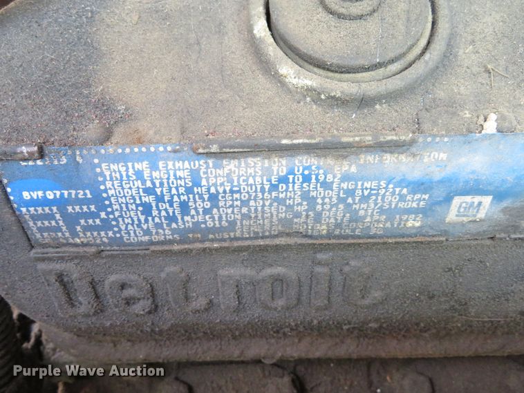 image for item DH1127 1982 Hendrickson 1871-WA  pumper fire truck