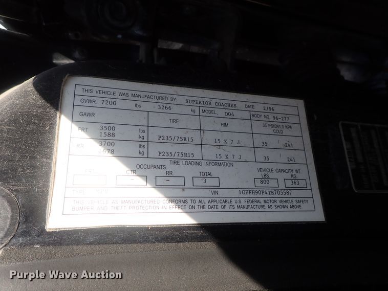 image for item DI4652 1996 Cadillac Fleetwood Superior Coach  hearse