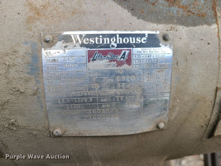 image for item EZ9150 Westinghouse 3YC-1 air compressor