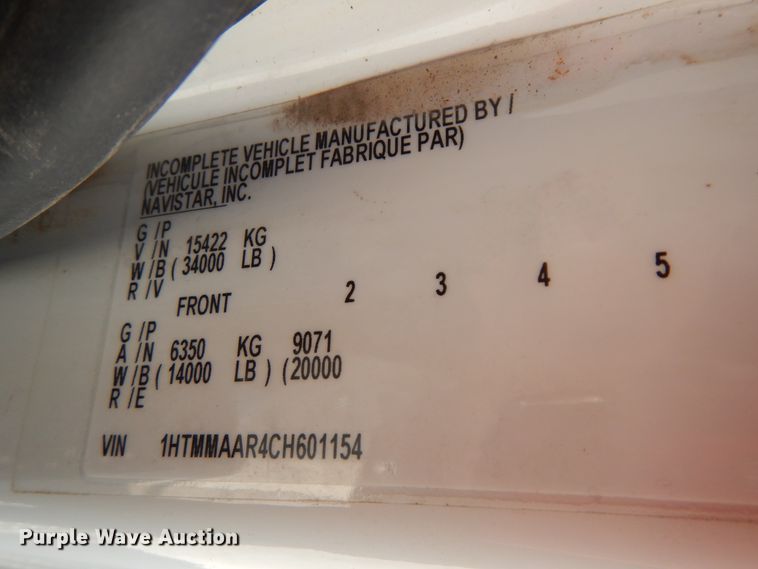 image for item FP9765 2012 International DuraStar 4300  forestry bucket truck