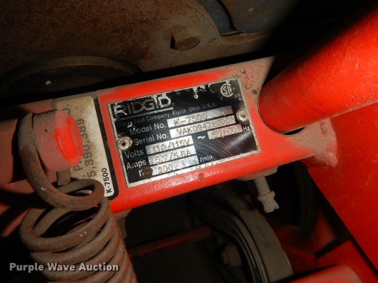 image for item FY9221 Ridgid K-7500 mainline sewer machine