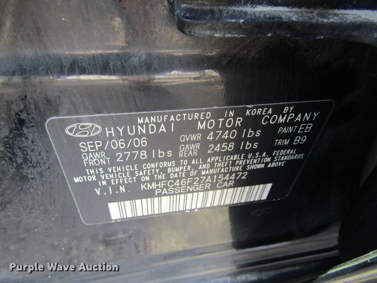 image for item GQ9089 2007 Hyundai Azera Limited