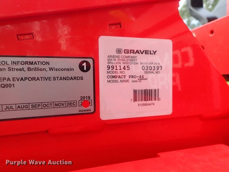 image for item GV9659 Gravely Compact Pro 44 ZTR lawn mower