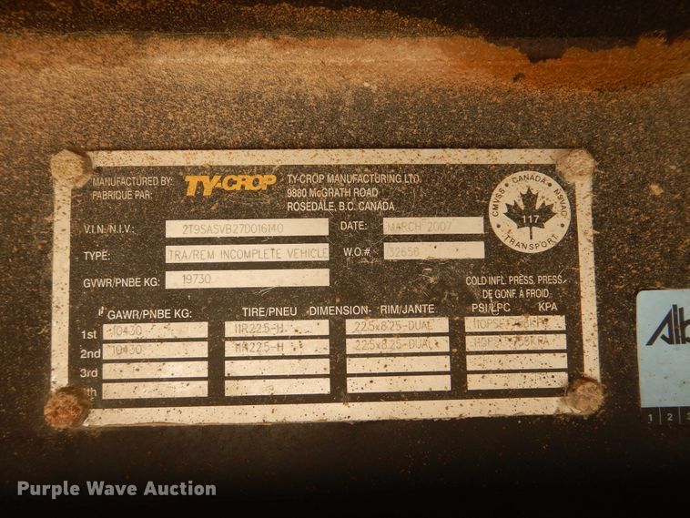 image for item HY9272 2007 S&S office trailer