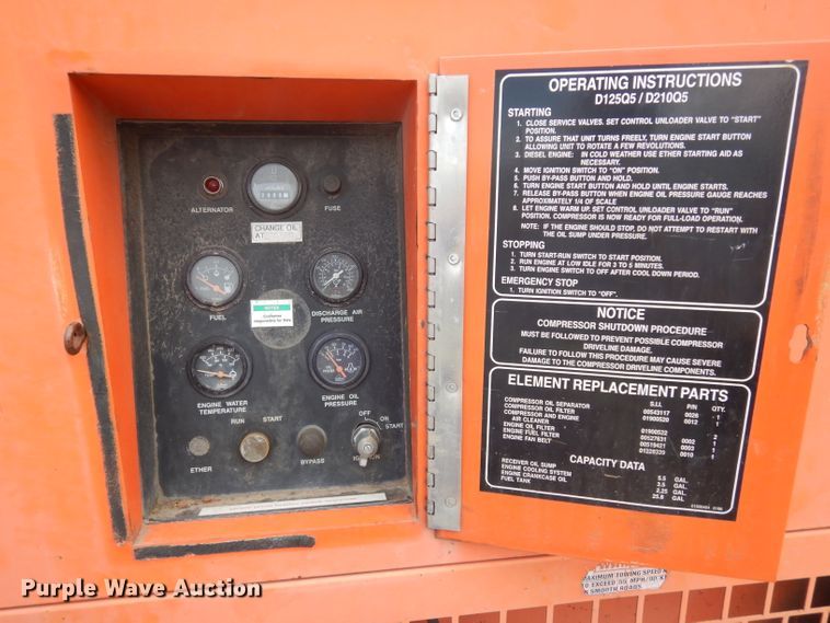 image for item HY9530 Sullivan D185QV  air compressor