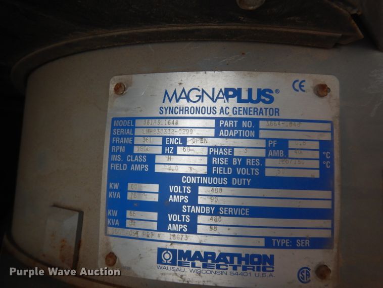 image for item HY9532 1999 Wacker G50  generator set