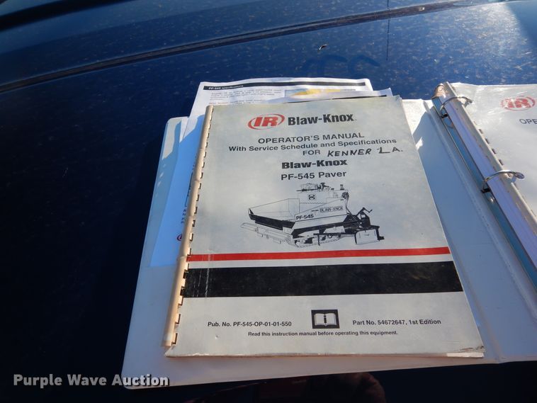 image for item DA8408 1994 Ingersoll Rand 5500  paver