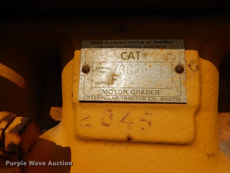 image for item DC4508 1967 Caterpillar 12F  rigid frame motor grader