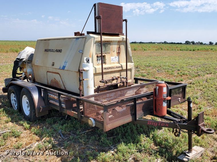 image for item DD0376 2000 Big Tex utility trailer with soda blast machine