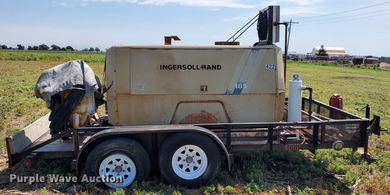 image for item DD0376 2000 Big Tex utility trailer with soda blast machine