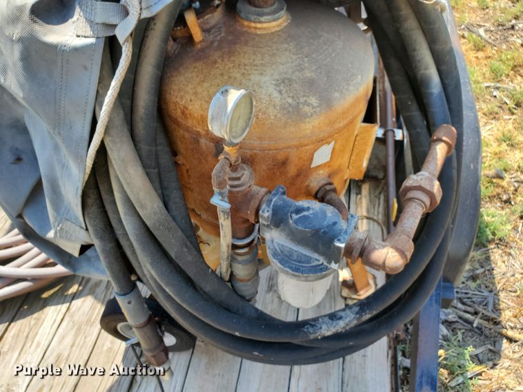 image for item DD0376 2000 Big Tex utility trailer with soda blast machine