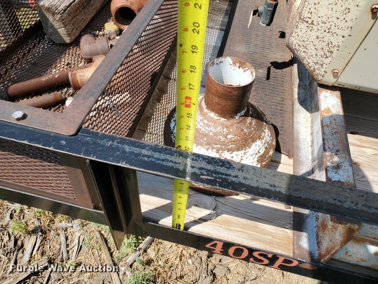 image for item DD0376 2000 Big Tex utility trailer with soda blast machine