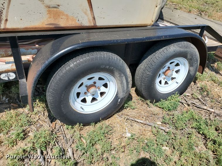 image for item DD0376 2000 Big Tex utility trailer with soda blast machine