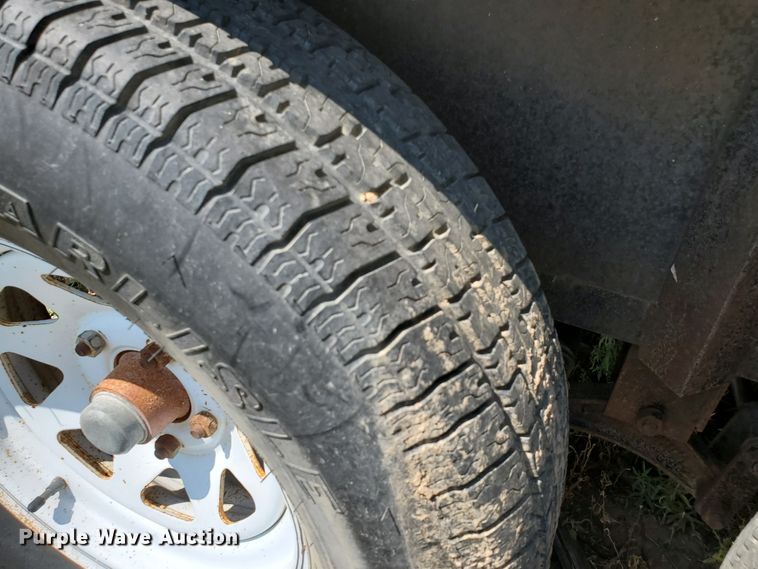 image for item DD0376 2000 Big Tex utility trailer with soda blast machine