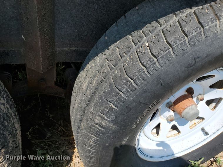image for item DD0376 2000 Big Tex utility trailer with soda blast machine