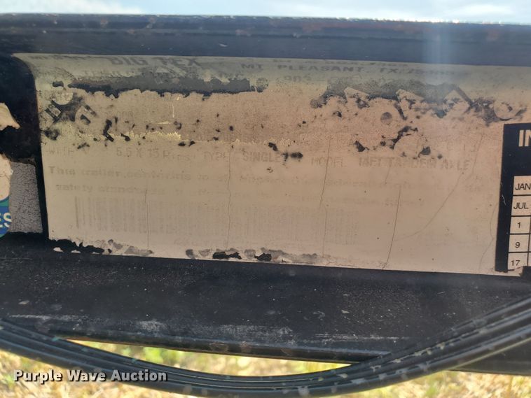 image for item DD0376 2000 Big Tex utility trailer with soda blast machine