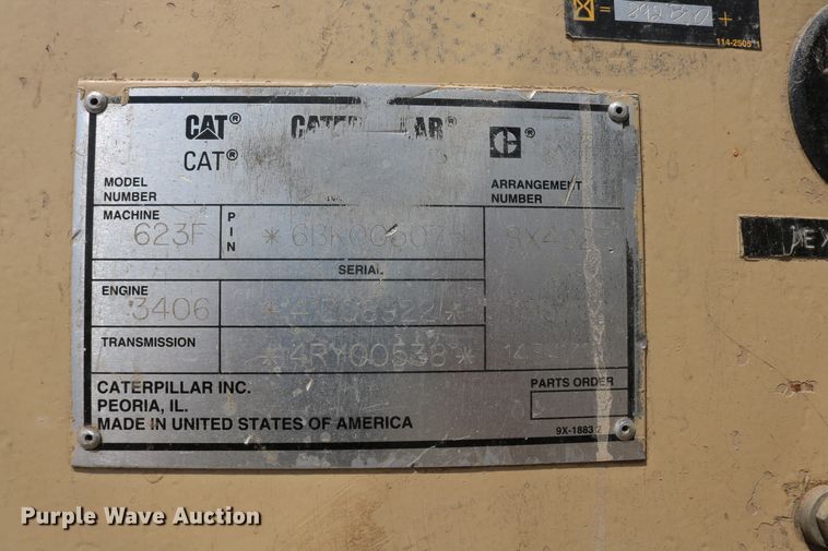 image for item DD5405 1998 Caterpillar 623F  elevating scraper
