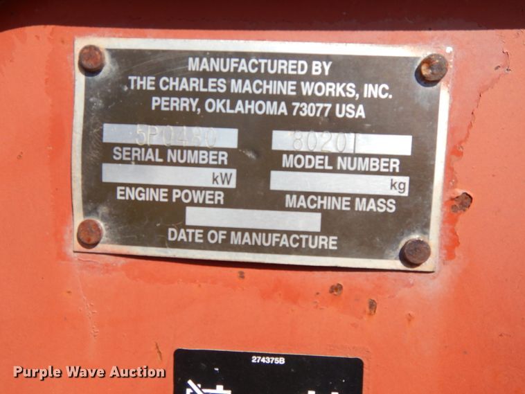 image for item DF5281 1997 Ditch Witch 8020 Turbo  vibratory cable plow