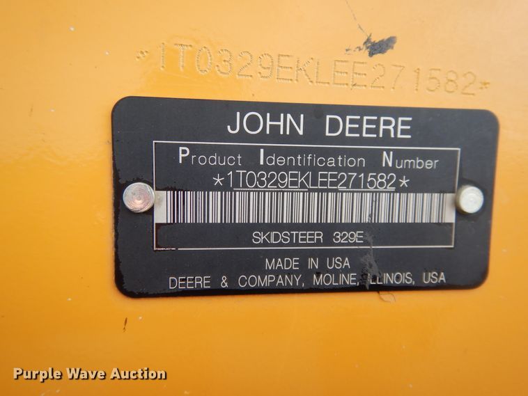 image for item DF5294 2015 John Deere 329E  tracked skid steer loader