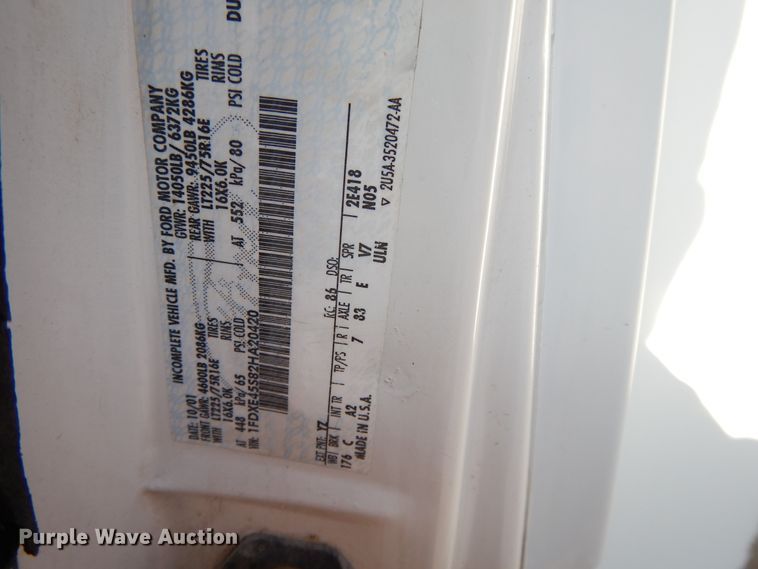 image for item DF5303 2002 Ford E450  box truck