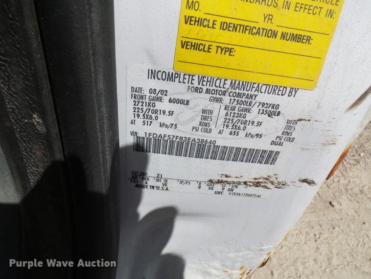 image for item DG2037 2003 Ford F550 Super Duty  dump truck