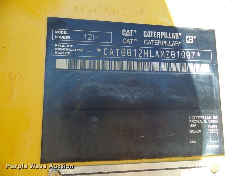 image for item DG2041 2006 Caterpillar 12H  motor grader