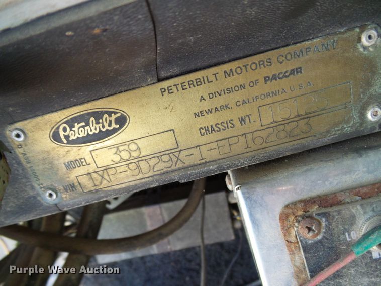 image for item DG2052 1984 Peterbilt 359  dump truck