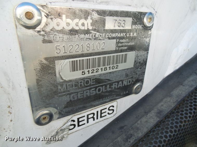 image for item DG2055 1996 Bobcat 763  skid steer loader