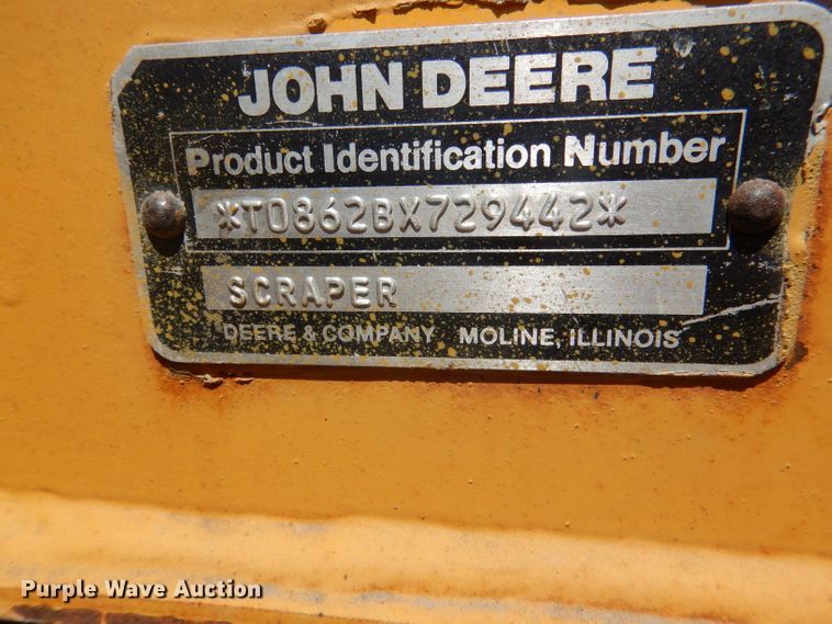 image for item DG4554 1986 John Deere 862B  elevating scraper