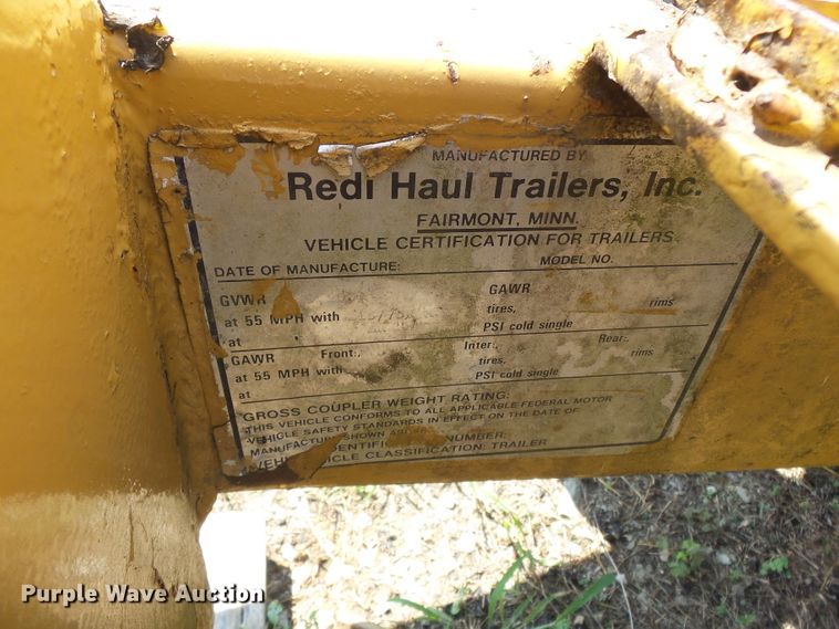 image for item DH3848 1997 Redi Haul equipment trailer
