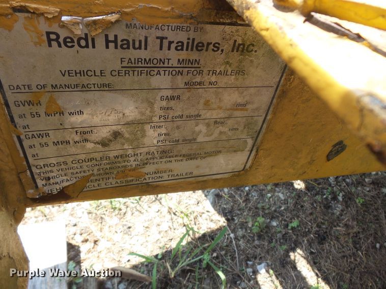 image for item DH3848 1997 Redi Haul equipment trailer