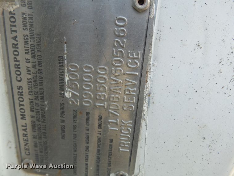 image for item DH3855 1980 GMC 7000  utility truck