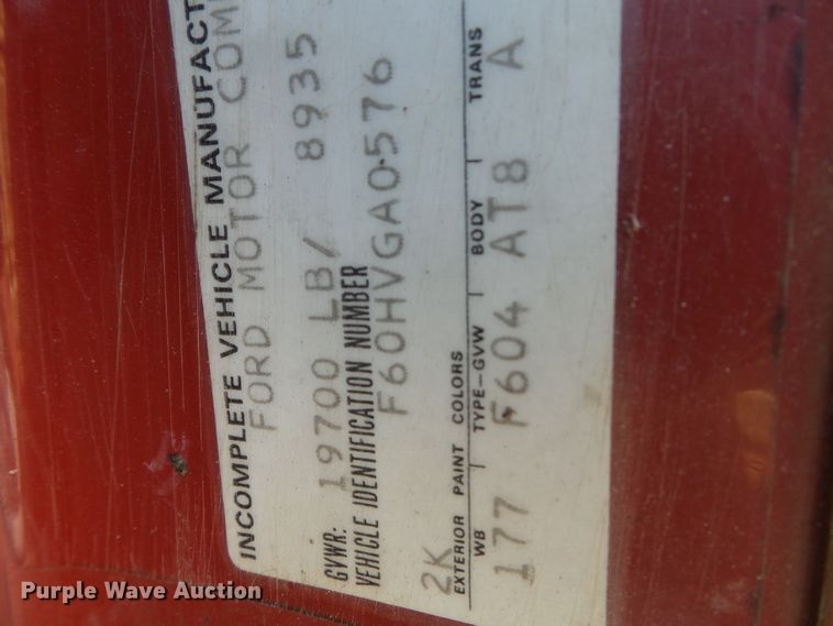 image for item DH3861 1980 Ford  truck cab and chassis