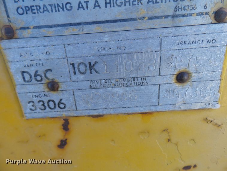 image for item DH3893 1975 Caterpillar D6C  dozer