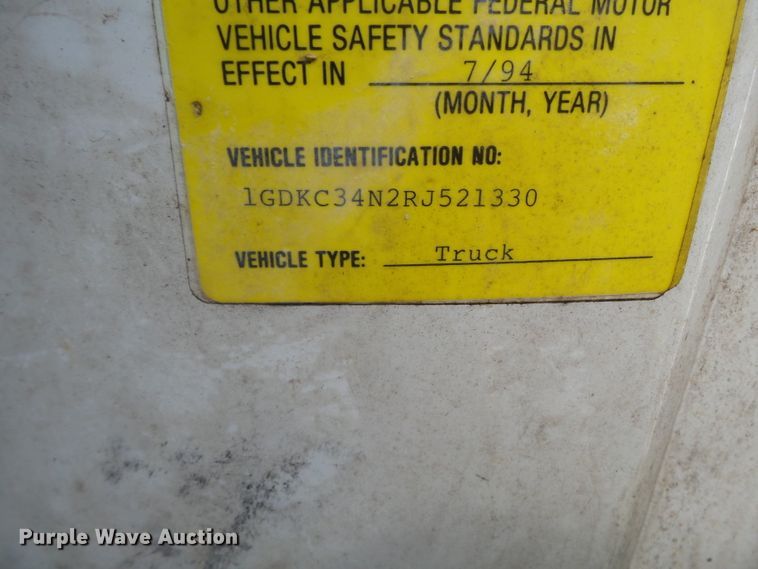 image for item DH3894 1994 GMC C4500  bucket truck