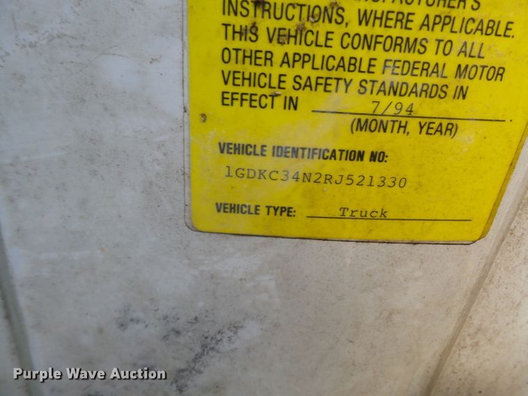 image for item DH3894 1994 GMC C4500  bucket truck