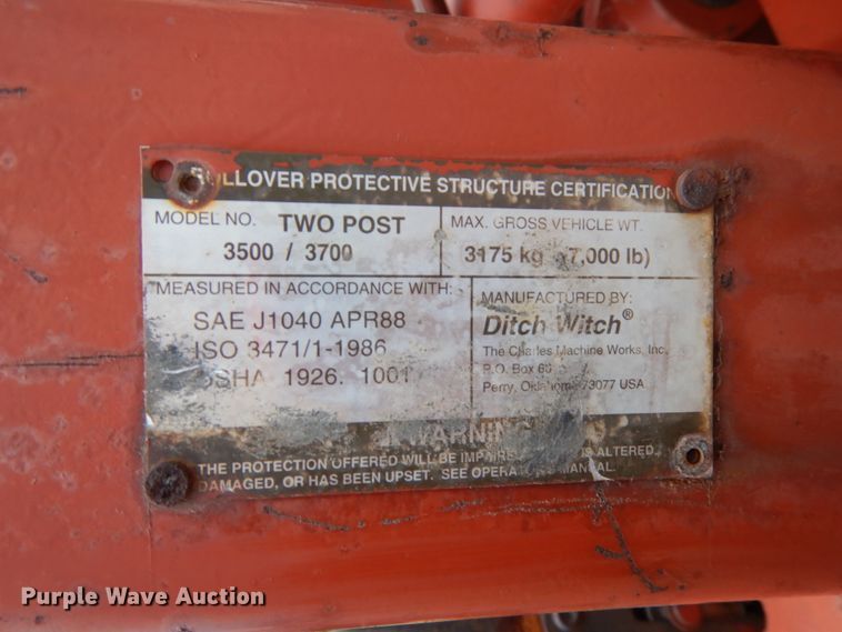 image for item DH6558 1998 Ditch Witch 3700DD  trencher