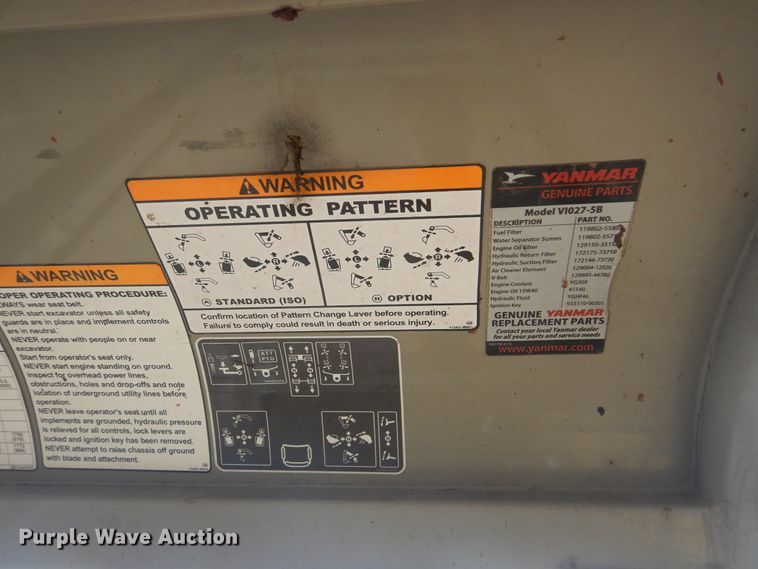 image for item DI0371 Yanmar Vi027-5B  mini excavator