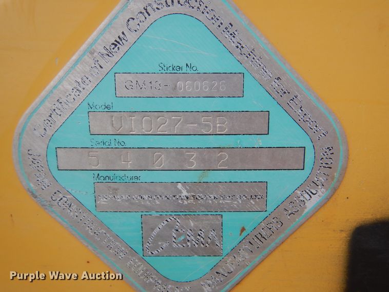 image for item DI0371 Yanmar Vi027-5B  mini excavator