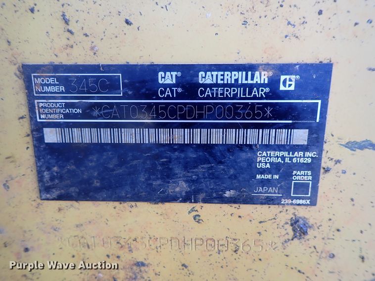 image for item DI4669 2006 Caterpillar 345C L  excavator