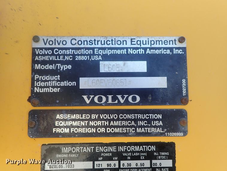 image for item DI4671 2005 Volvo L60E  wheel loader