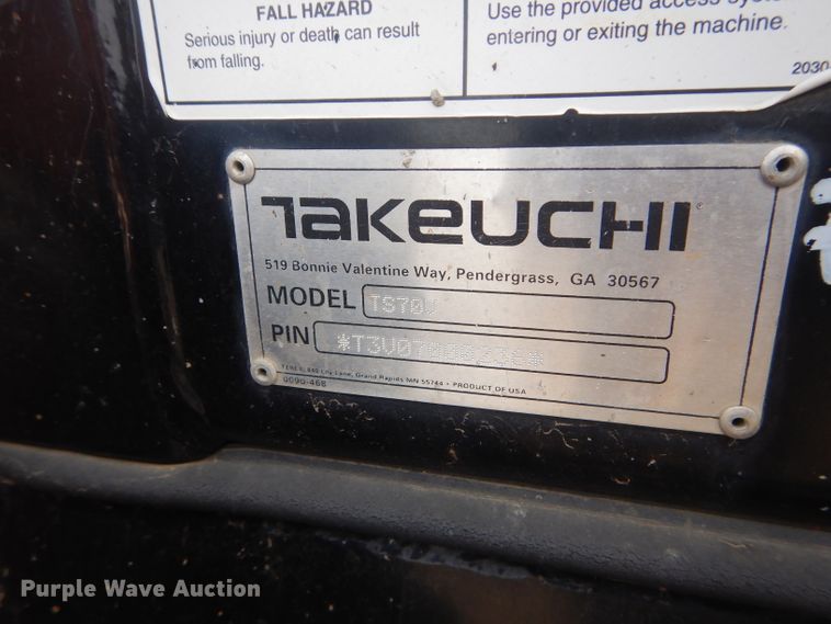 image for item DI8254 2013 Takeuchi TS70V  skid steer loader