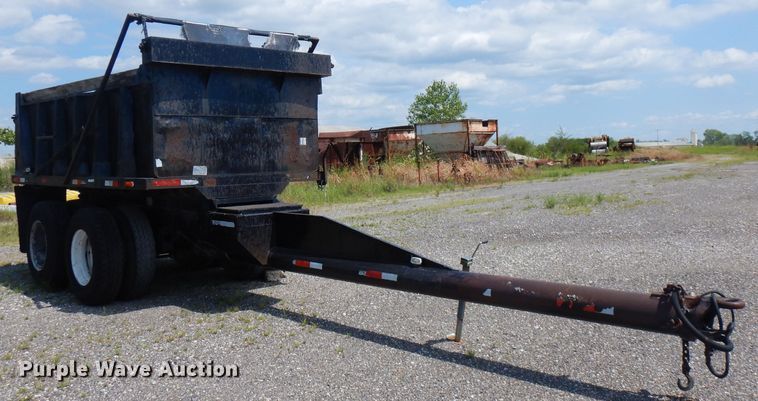 image for item FN9362 1996 shop built end dump pup trailer
